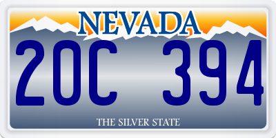 NV license plate 20C394