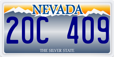 NV license plate 20C409