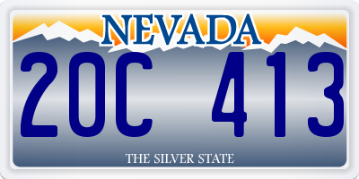 NV license plate 20C413