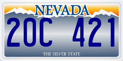NV license plate 20C421