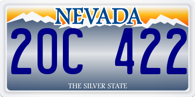 NV license plate 20C422