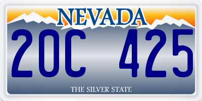 NV license plate 20C425