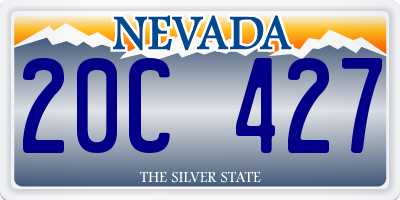 NV license plate 20C427