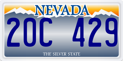 NV license plate 20C429