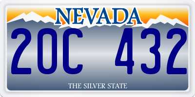 NV license plate 20C432