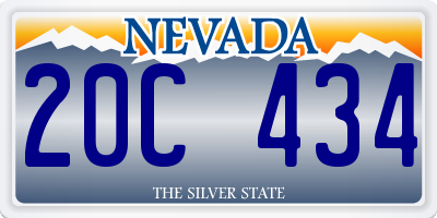 NV license plate 20C434