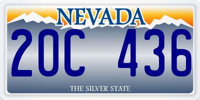 NV license plate 20C436