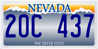NV license plate 20C437