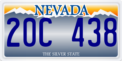 NV license plate 20C438