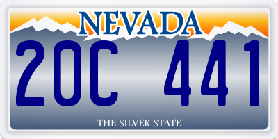 NV license plate 20C441