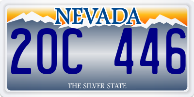 NV license plate 20C446