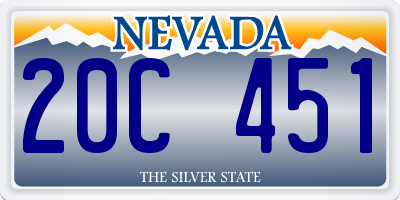 NV license plate 20C451