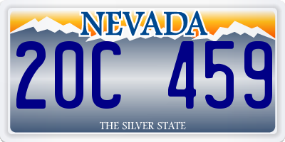 NV license plate 20C459