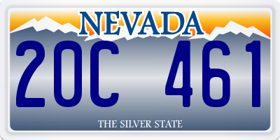 NV license plate 20C461