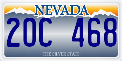 NV license plate 20C468