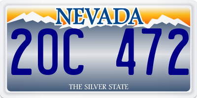 NV license plate 20C472