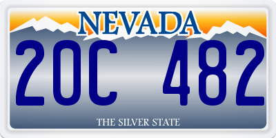 NV license plate 20C482
