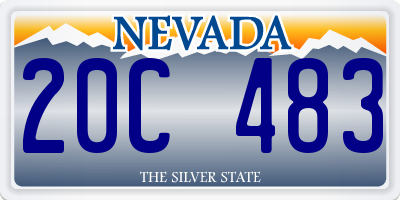 NV license plate 20C483