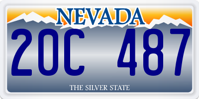 NV license plate 20C487