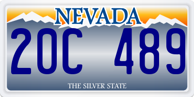NV license plate 20C489