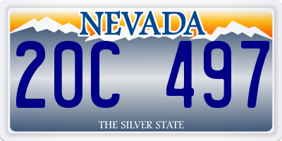 NV license plate 20C497