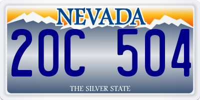 NV license plate 20C504