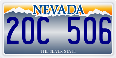 NV license plate 20C506