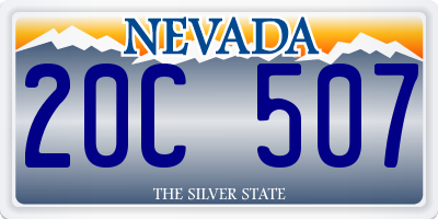 NV license plate 20C507