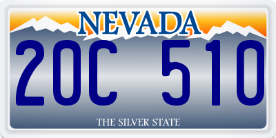 NV license plate 20C510