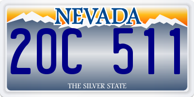 NV license plate 20C511