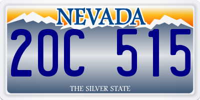 NV license plate 20C515