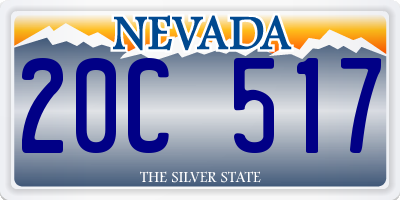 NV license plate 20C517