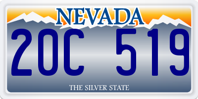 NV license plate 20C519