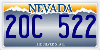 NV license plate 20C522