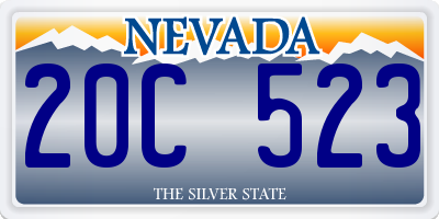 NV license plate 20C523