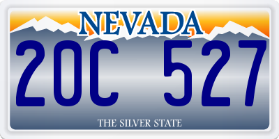 NV license plate 20C527