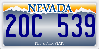 NV license plate 20C539
