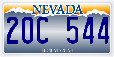 NV license plate 20C544