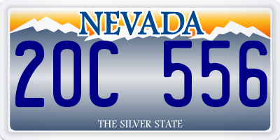 NV license plate 20C556