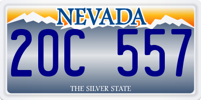 NV license plate 20C557