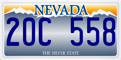 NV license plate 20C558