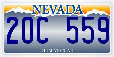 NV license plate 20C559