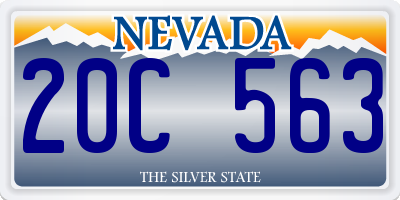 NV license plate 20C563