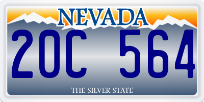NV license plate 20C564