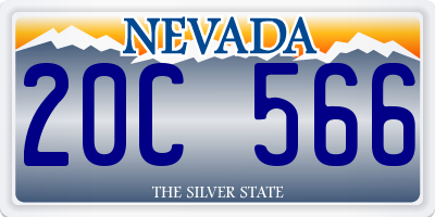 NV license plate 20C566