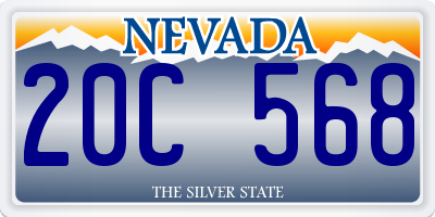 NV license plate 20C568