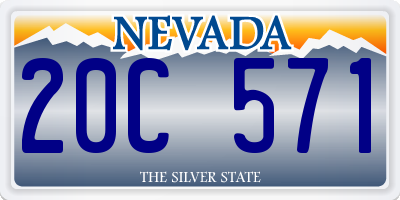 NV license plate 20C571