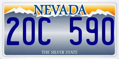 NV license plate 20C590