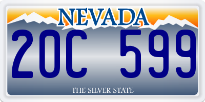 NV license plate 20C599