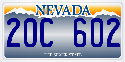 NV license plate 20C602